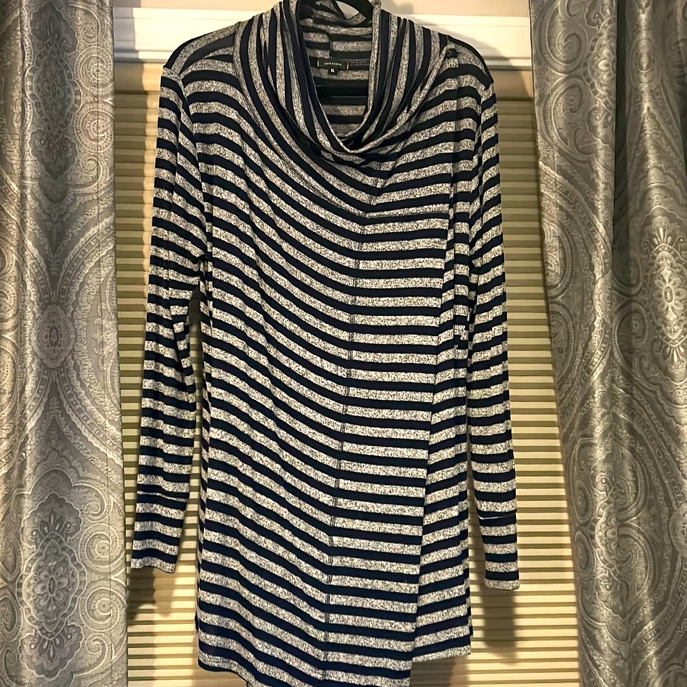 Striped wrap cardigan